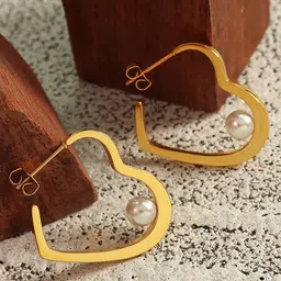 DIVASTRI Heart Shaped Drop Earrings-image-33