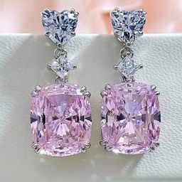 Jewels Galaxy Silver Plated Heart Shaped Drop Earrings-11