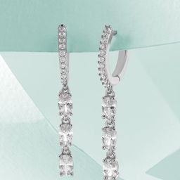 MINUTIAE Silver-Toned Oval Half Hoop Earrings-15