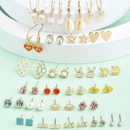 AMI Set of 25 Contemporary Studs Earrings-78