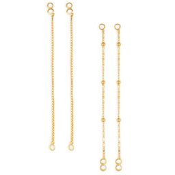 Vighnaharta Set Of 2 Gold-Plated Classic Ear Cuff Earrings-21