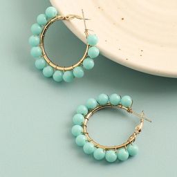 SOHI Blue Gold-Plated Contemporary Hoop Earrings-52