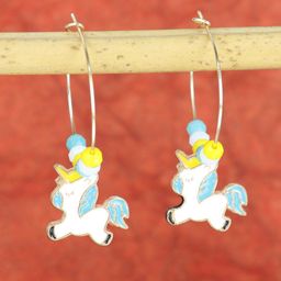 Asthetika Kids Gold Plated Contemporary Hoop Earrings-18