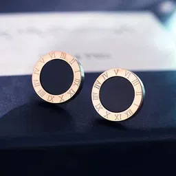 Jewels Galaxy Rose Gold Plated Contemporary Hoop Earrings-image-43