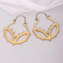 Studio One Love Gold-Plated Contemporary Hoop Earrings-image-58