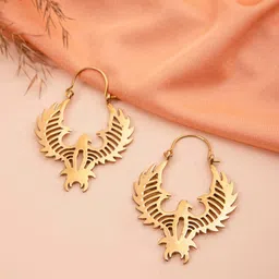 Studio One Love Gold-Plated Contemporary Hoop Earrings-image-57
