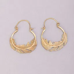 Studio One Love Gold-Plated Contemporary Hoop Earrings-image-54