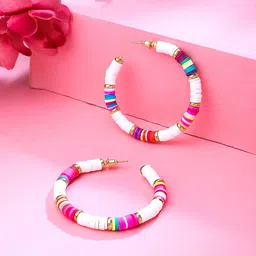 Yellow Chimes Contemporary Hoop Earrings-19