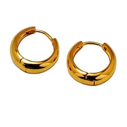 MEENAZ Men Gold-Plated Contemporary Hoop Earrings-11