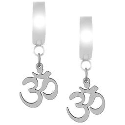 VIEN Unisex Silver-Plated Contemporary Hoop Earrings-21