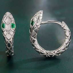 MYKI Silver-Plated Contemporary Stainless Steel Hoop Earrings-17