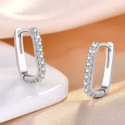 Jewels Galaxy Contemporary Hoop Earrings-17