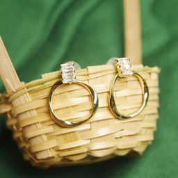 Maansh Gold Plated Stainless Steel Contemporary Studs Earrings-image-84