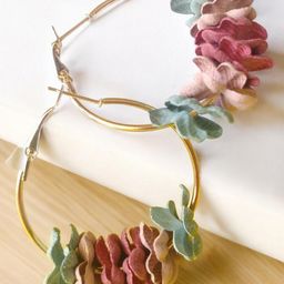 fabula Floral Hoop Earrings-image-14