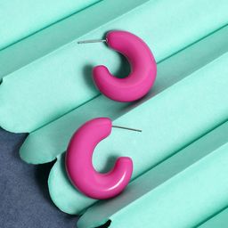 SOHI Chandelier Contemporary Half Hoop Earrings-image-85