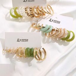 Jewels Galaxy Contemporary Half Hoop Earrings-21
