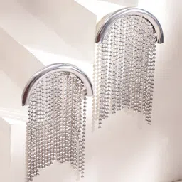 Rubans Voguish Rhodium-Plated Contemporary Drop Earrings-12