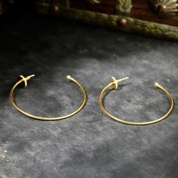 Berserk Gold-Plated Classic Hoop Earrings-35
