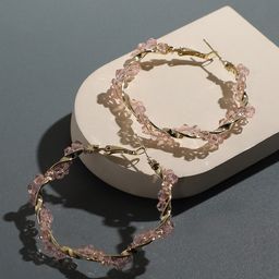 SOHI Gold Plated Hoop Earrings-23