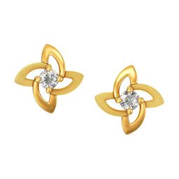 Joyalukkas Girls 22KT Gold Gemstones Studded Earrings-1.1gm-image-6