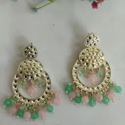 Crunchy Fashion Gold-Plated Circular Chandbalis-3