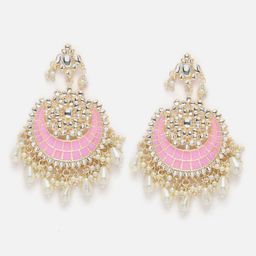 Aazeen Gold-Plated Crescent Shaped Chandbalis Earrings-51