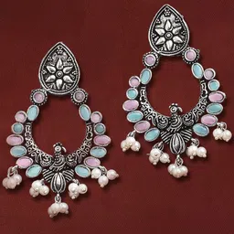 OOMPH Peacock Shaped Chandbalis Earrings-47