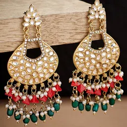 ATIBELLE Gold-Toned Contemporary Drop Earrings-image-41