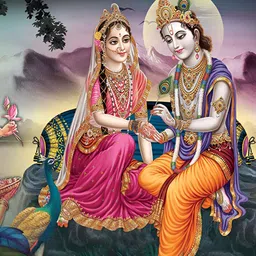 masstone Blue Lord Krishna Religious Wall Art-image-99