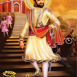 masstone Beige Chatrapati Shivaji Mahara Religious Wall Art-image-30