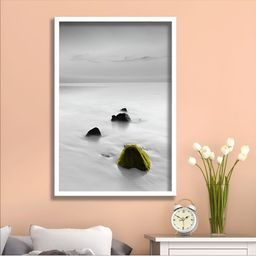 Aura White & Grey 1 Piece Wood Other Wall Paintings-9