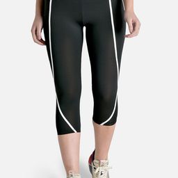 MAKCLAN Women Black Solid Capri Sports Tights-image-40