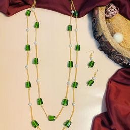 ABDESIGNS Gold Plated Beaded Jewellery Set-image-25