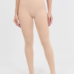 Lebami Women Beige Solid Thermal Stockings with Fur Inside-image-80