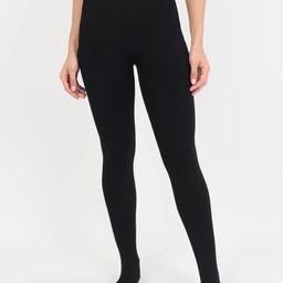 Lebami Women Black Solid Thermal Stockings-image-78