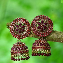 DIVASTRI Circular Jhumkas Earrings-image-73