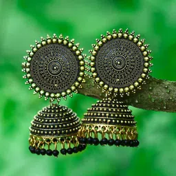 DIVASTRI Circular Jhumkas Earrings-4