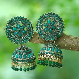 DIVASTRI Circular Jhumkas Earrings-15