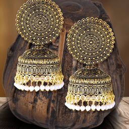 DIVASTRI Circular Jhumkas Earrings-image-62