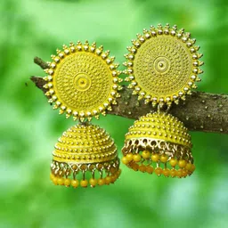 DIVASTRI Circular Jhumkas Earrings-image-92