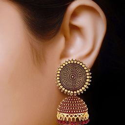 DIVASTRI Circular Jhumkas Earrings-image-77