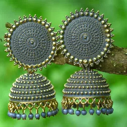 DIVASTRI Circular Jhumkas Earrings-14