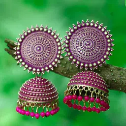 DIVASTRI Circular Jhumkas Earrings-image-96