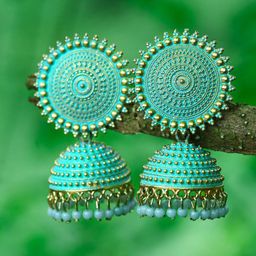 DIVASTRI Circular Jhumkas Earrings-18