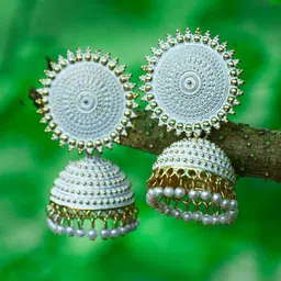 DIVASTRI Circular Jhumkas Earrings-17