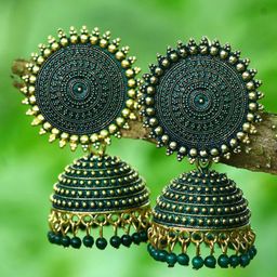 DIVASTRI Circular Jhumkas Earrings-5