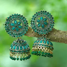 DIVASTRI Circular Jhumkas Earrings-12