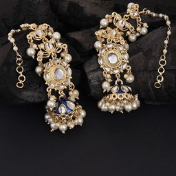 Fida Pink Geometric Jhumkas Earrings-51