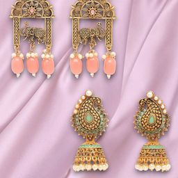 ADIVA Animal Shaped Jhumkas Earrings-8