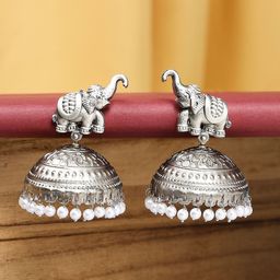 OOMPH Animal Shaped Jhumkas Earrings-0